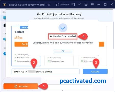 EaseUs Data Recovery Activation Key Updated License 2024